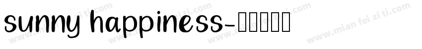 sunny happiness字体转换